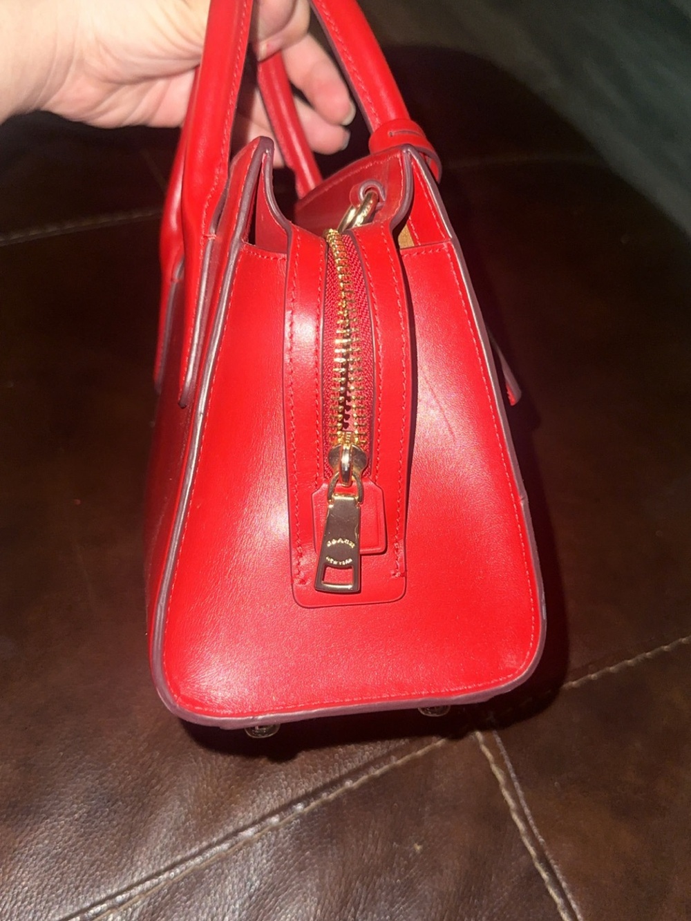 Coach Bright Red Leather Mini Satchel - Picture 3 of 3